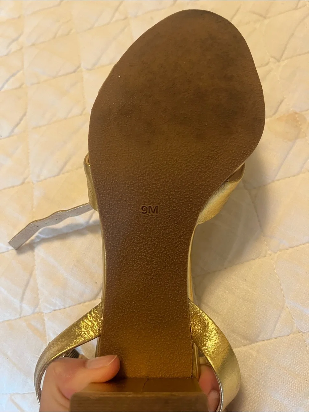 Jack Rogers Metallic Gold Strappy Low Heel Sandals